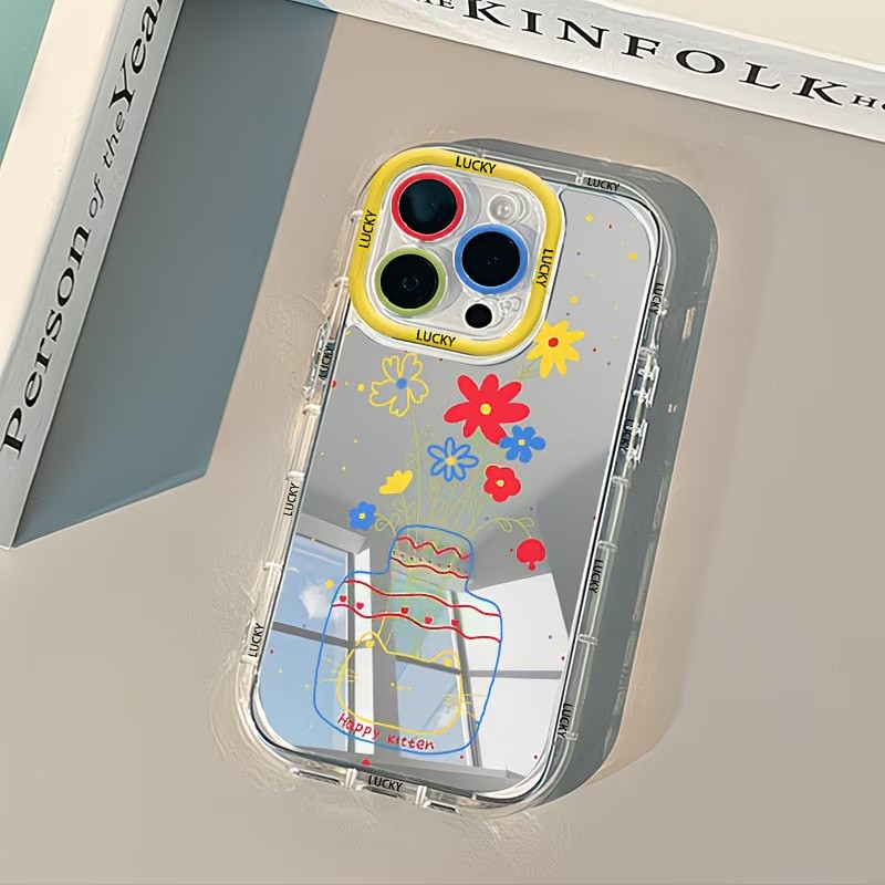 Phone Accessories List - เคสโทรศัพท์ลายดอกเดซี่ฤดูร้อน ดีไซน์แจกัน กระจกเงา สำหรับ iPhone 17